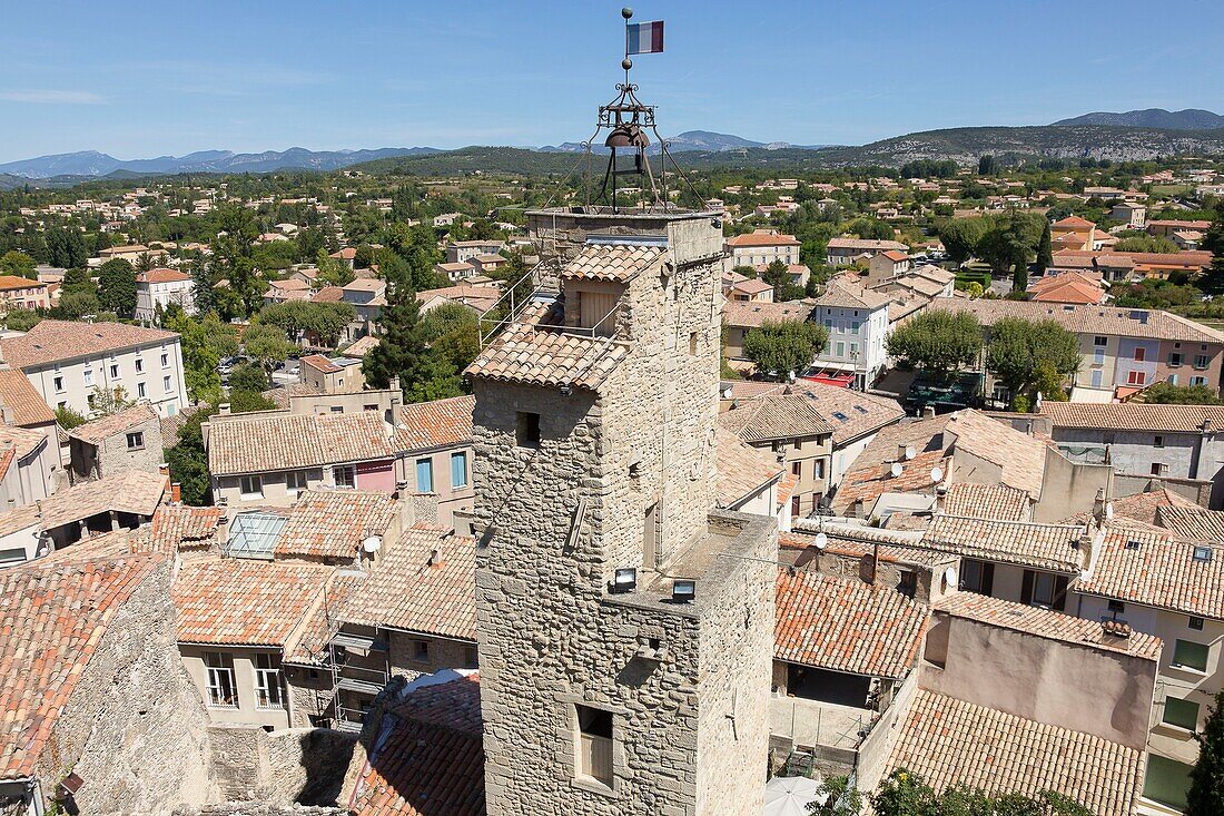 France, Vaucluse, Malaucène, overlooking Malaucène and its belfry