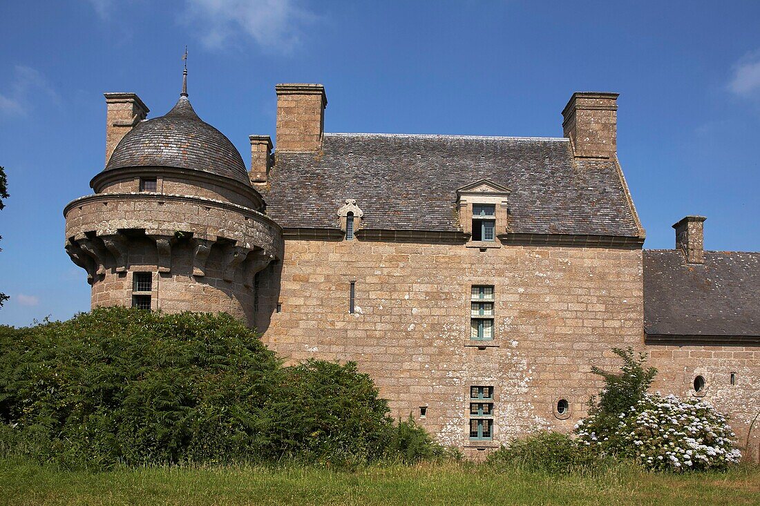France, Finistere, Breles, Kergroadez castle, Tower surmounted by a dome