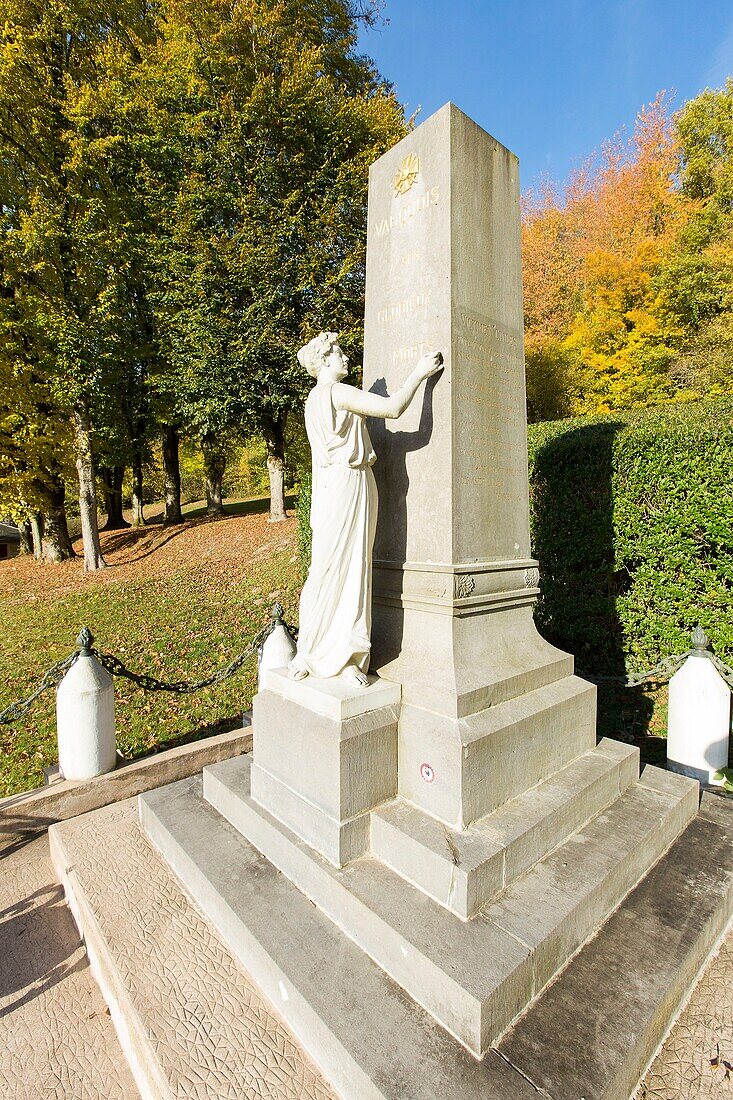 France, Meuse, Argonne region, Vauquois, Butte de Vauquois listed as one of the most important area of First World War in the Mine War, The War Memorial built in 1927