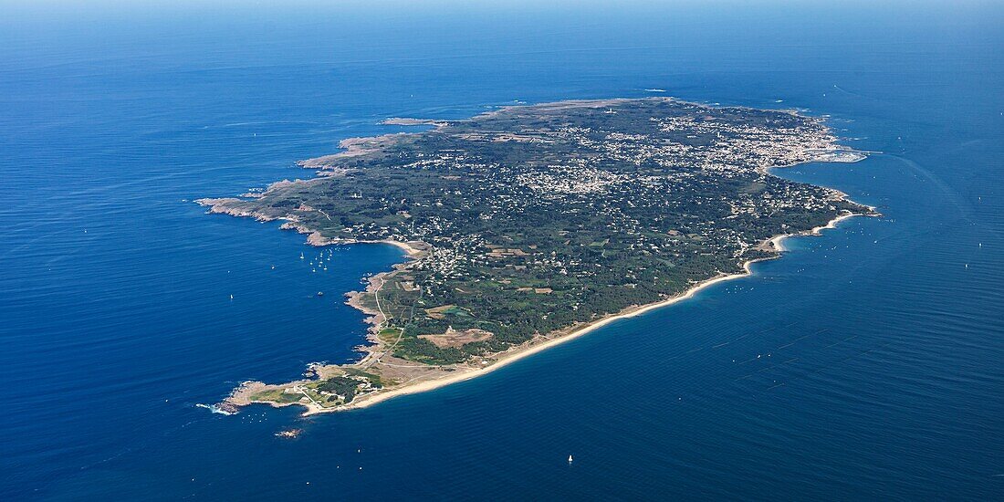 France, Vendee, Yeu island (aerial view)