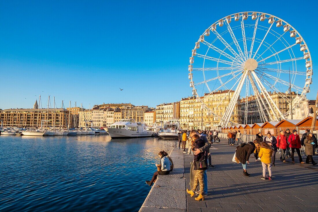 France, Bouches du Rhone, Marseille, Old Port, the Ferris Wheel
