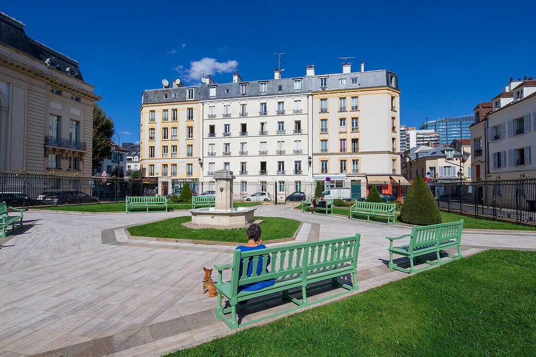 Frankreich, Hauts de Seine, Puteaux, Jardin du Theatre