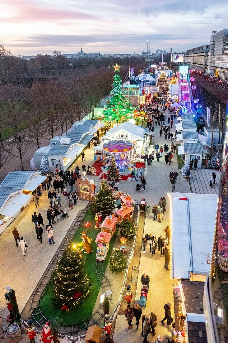 France, Paris, Tuileries Garden, the Christmas market