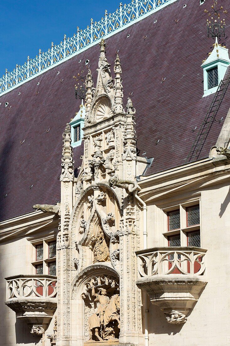 Frankreich, Meurthe et Moselle, Nancy, das Palais des Ducs de Lorraine (Palast der Herzöge von Lothringen), heute das Musee Lorrain, Äquidianstatue des Herzogs Antoine de Lorraine