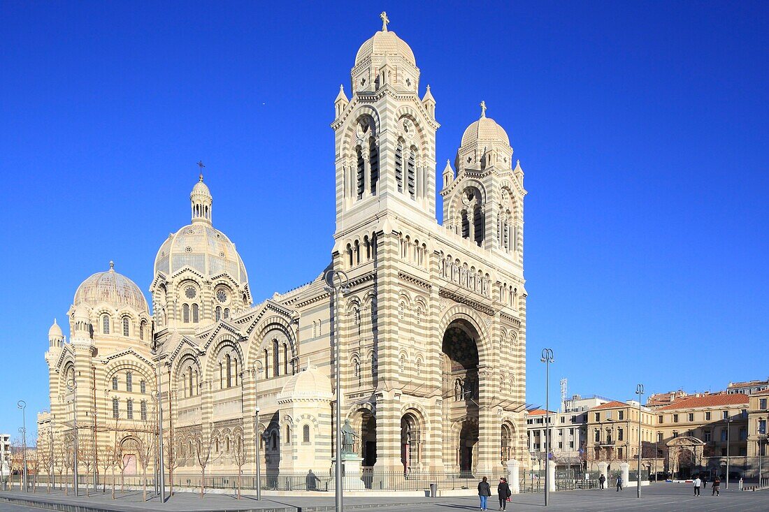 Frankreich, Bouches du Rhone, Marseille (2. Arrondissement), Kathedrale des Majors (Sainte Marie Majeure) im neobyzantinischen Stil (1893)