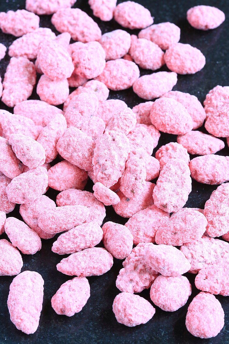 France, Rhone, Lyon, Limonest, MUSCO (Manufacture Seve and Boutique Museum), pink pralines