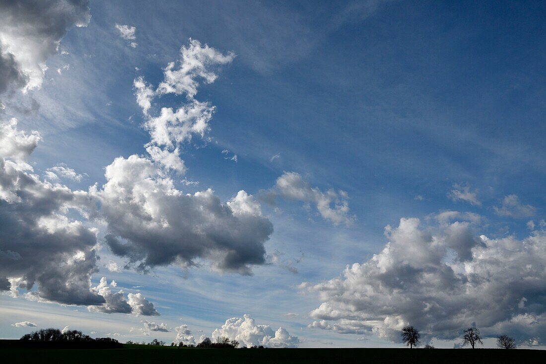 France, Doubs, Brognard, plateau, cloudy atmosphere