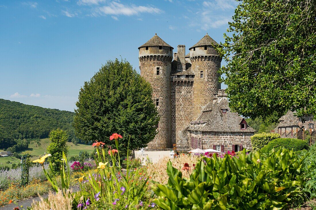 Frankreich, Cantal, Tournemire, das Schloss von Anjony, Festung aus dem XVe Jahrhundert