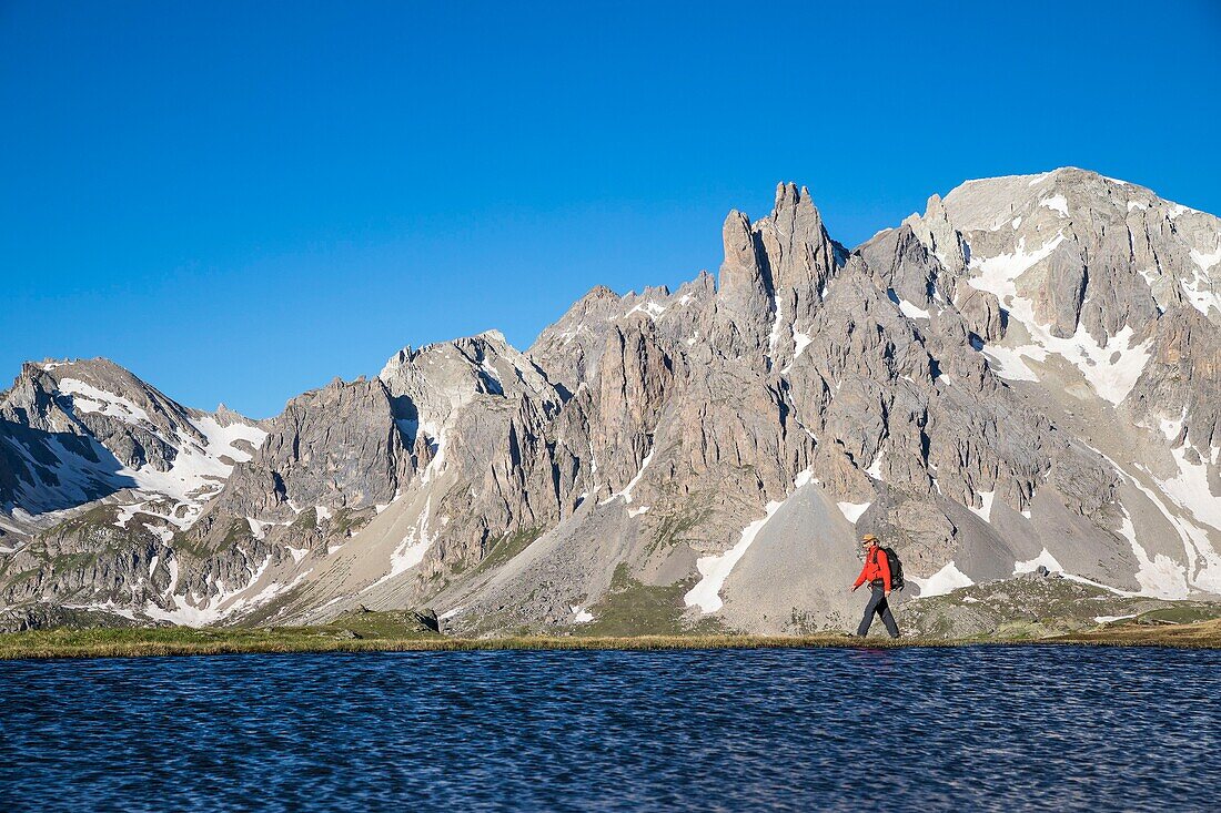 France, Hautes Alpes, Nevache, La Clarée valley, the Cerces massif (3093 m)