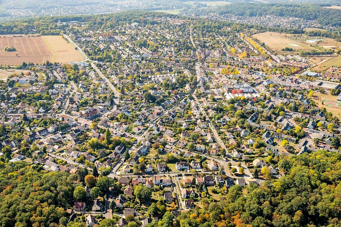 France, Yvelines, neighborhood (aerial view)