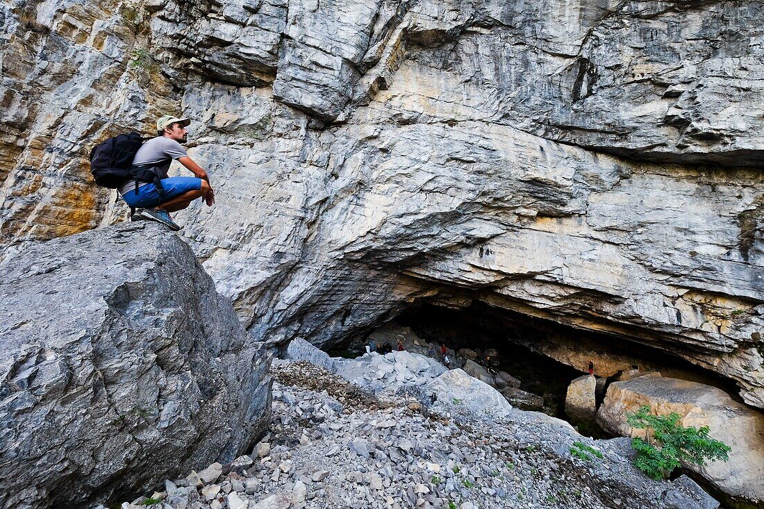 Frankreich, Haute Savoie, Thorens-Glières, Die Höhle von Diau