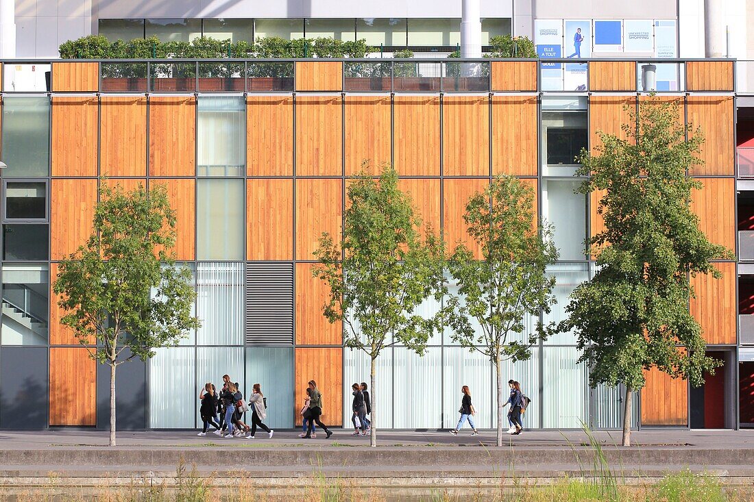 France, Rhone, Lyon, Confluence district (2nd district), Trade and leisure center Confluence is a shopping center designed by the architect Jean Paul Viguier and inaugurated in 2012