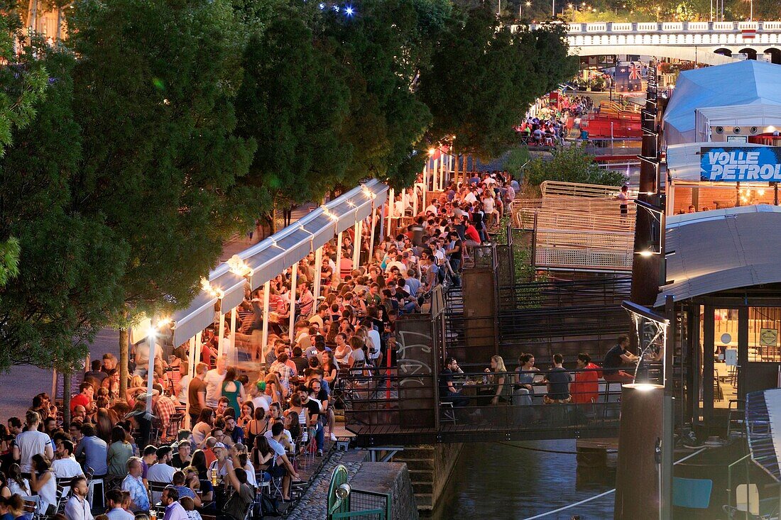 France, Rhône, Lyon, 3rd district, La Guillotière area, Quai Victor Augagneur on the Rhone, a UNESCO World Heritage Site