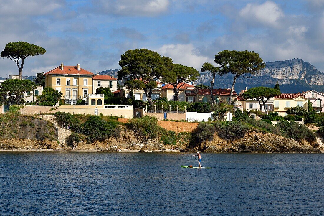 France, Var, Toulon, paddle in Mourillon district