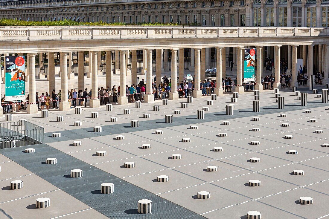 Frankreich, Paris, Palais Royal und Säulen von Buren, Kulturministerium, Tage des Kulturerbes