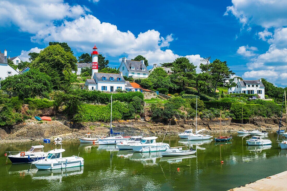 Frankreich, Finistere, Clohars Carnoet, der malerische Fischerhafen von Doelan