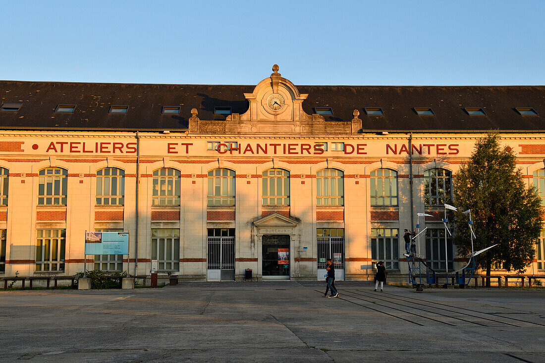 Frankreich, Loire Atlantique, Nantes, Insel Nantes, ehemalige Werfthallen