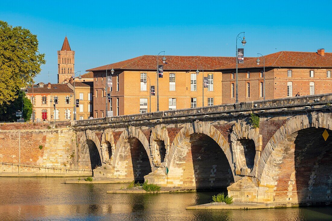 France, Haute Garonne, Toulouse, the Garonne and the Pont Neuf