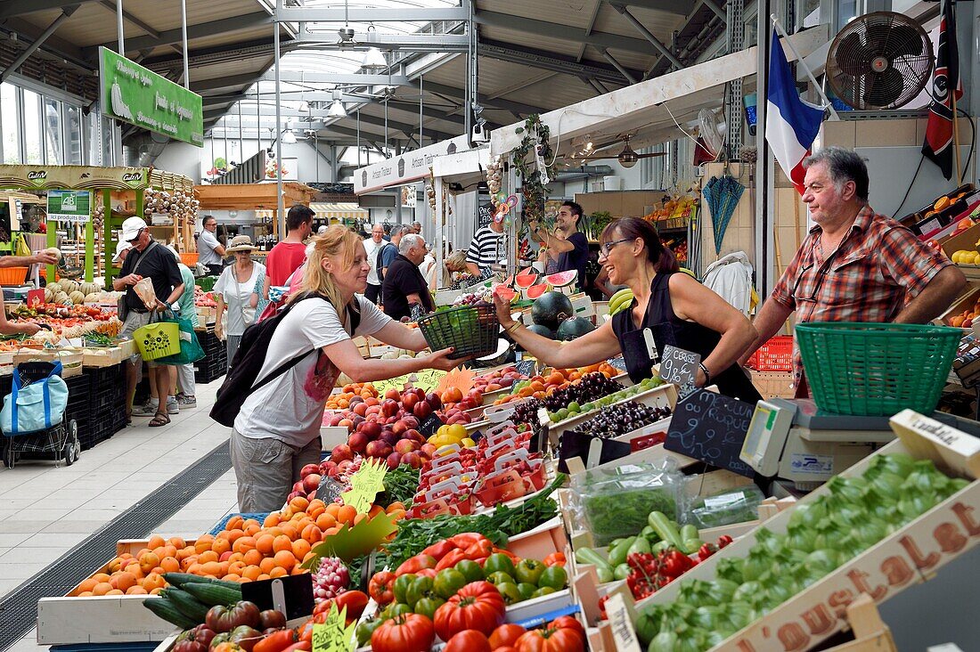 France, Var, Saint Raphael, the Republic covered market