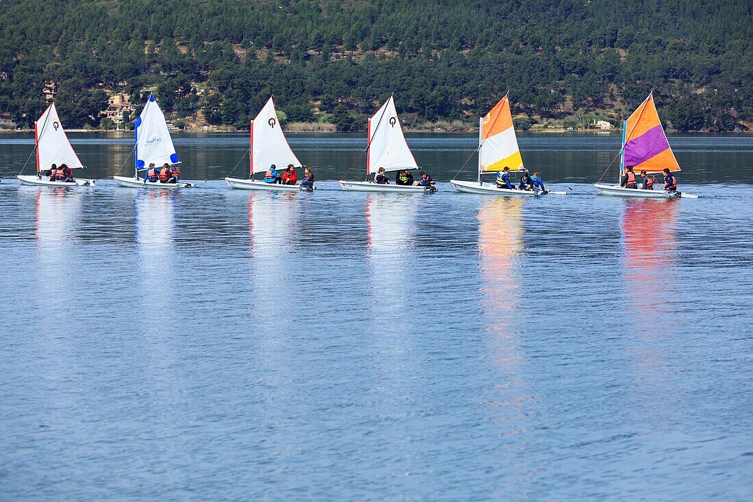 France, Bouches du Rhone, Saint Chamas, Berre pond, Nautic Club Miramas