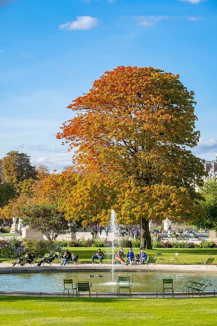 Frankreich, Paris, der Tuileriengarten im Herbst