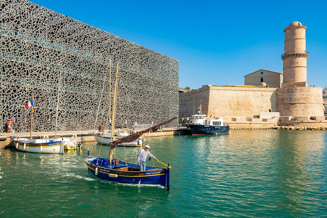 Frankreich, Bouches du Rhone, Marseille, das MuCem und Fort Saint Jean, ein spitzes Marseille