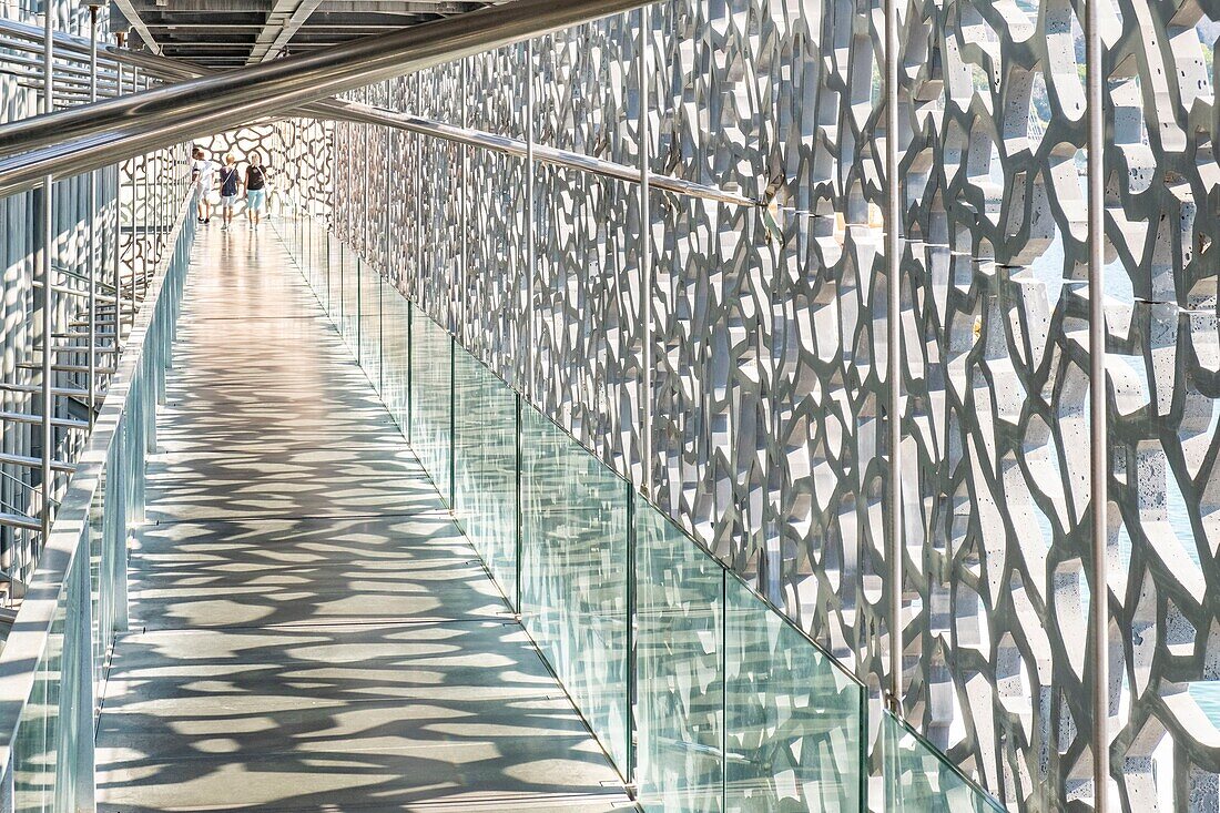 France, Bouches du Rhone, Marseille, Euromediterranee Zone, MuCEM, Museum of Civilizations of Europe and the Mediterranean R. Ricciotti and R. Carta architects