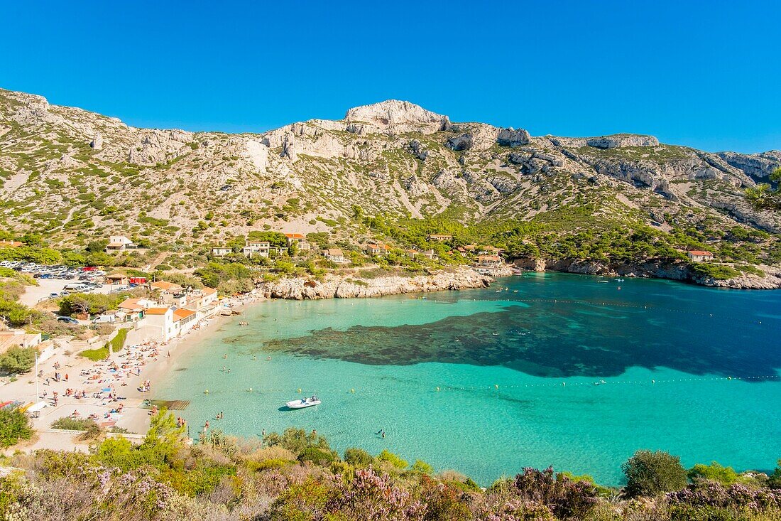 France, Bouches du Rhone, Marseille, Calanque of Sormiou, Calanques National Park