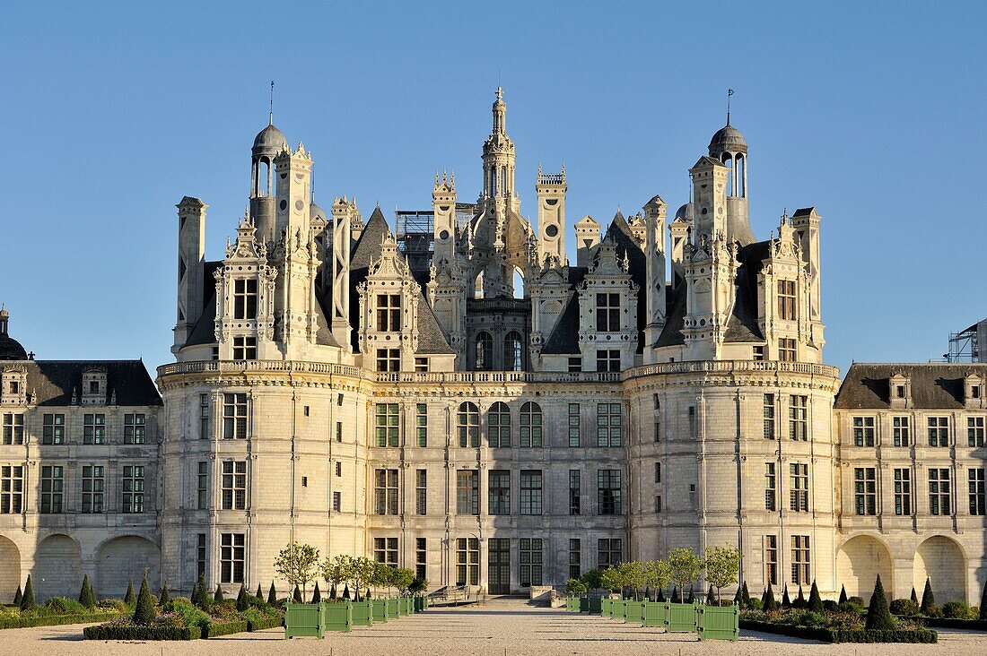 Frankreich, Loir et Cher, Tal der Loire, das von der UNESCO zum Weltkulturerbe erklärt wurde, Chambord, das Königsschloss,