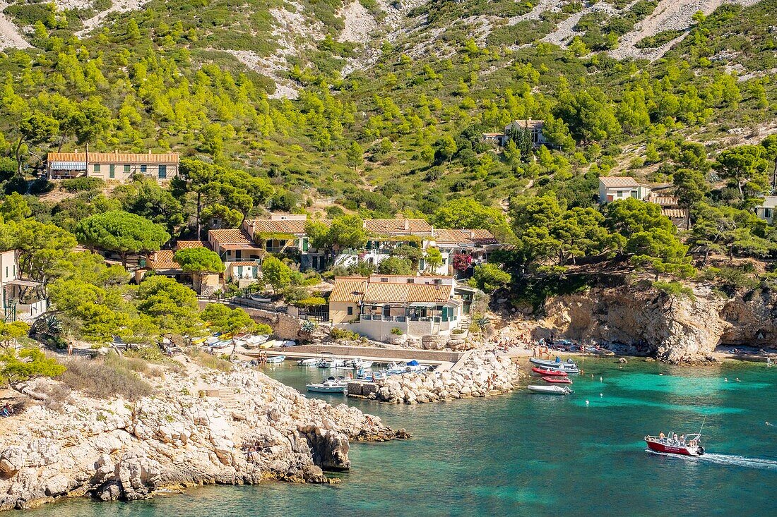 France, Bouches du Rhone, Marseille, Calanque of Sormiou, Calanques National Park