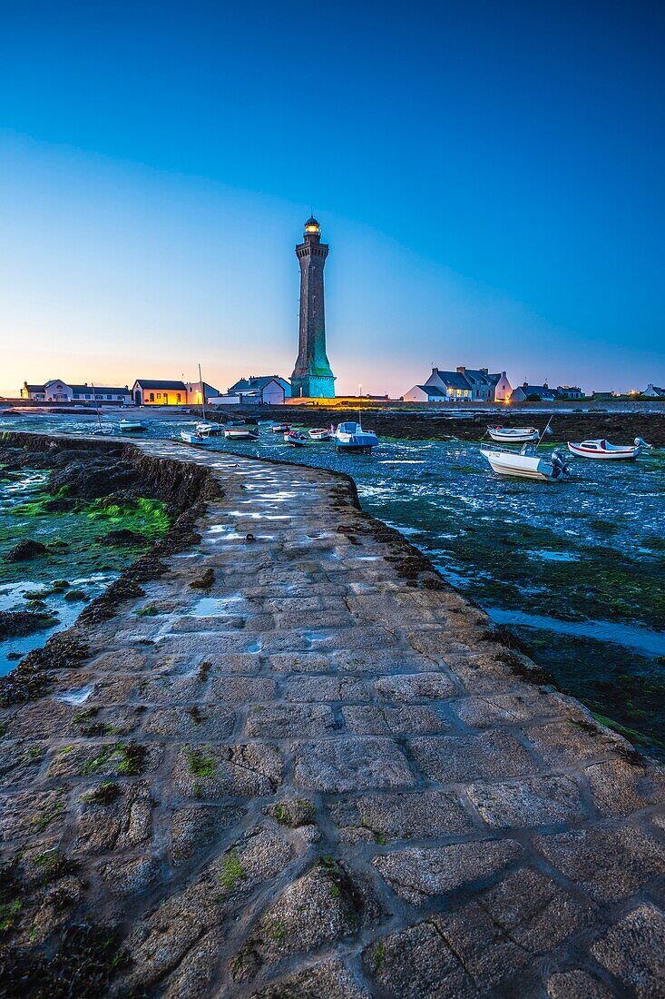 France, Finistere, Penmarc'h, Pointe de Penmarc'h, Eckmuhl lighthouse