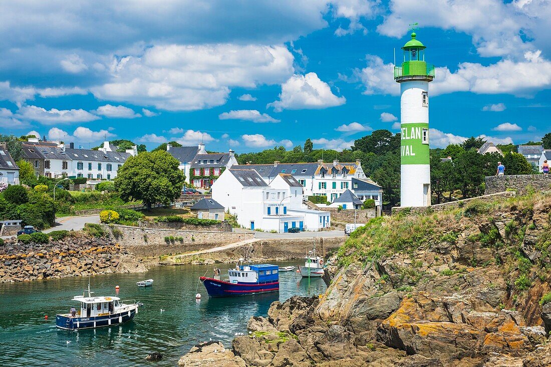 Frankreich, Finistere, Clohars Carnoet, der malerische Fischerhafen von Doelan