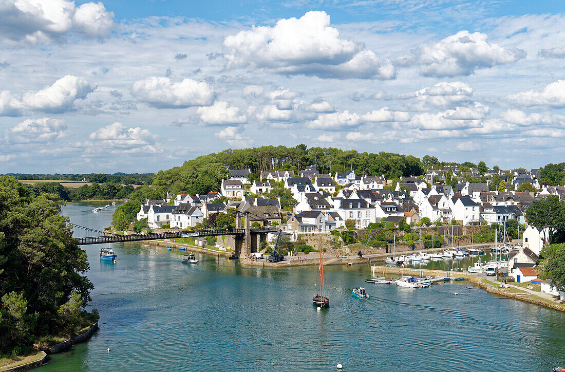 Frankreich, Morbihan, Golf von Morbihan, Le Bono, Hafen am Fluss Bono