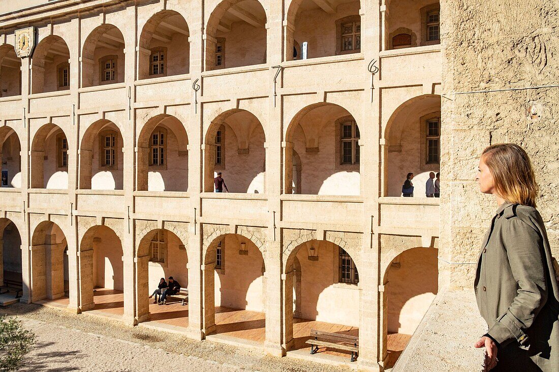 France, Bouches du Rhone, Marseille, Panier district, Centre de la Vieille Charite, listed as a 17th century historical monument