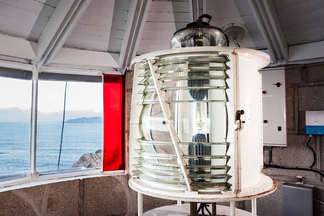 France, Finistere, Cap Sizun, Pointe du Millier, The Millier lighthouse lens, Great National Location
