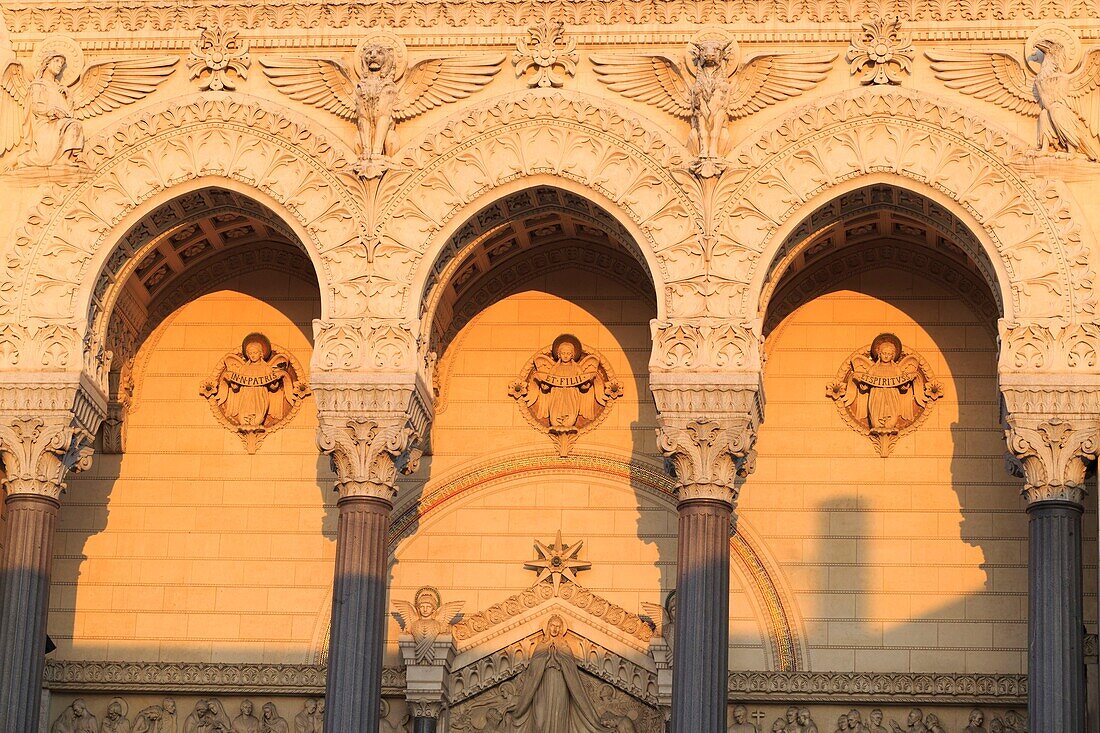 France, Rhone, Lyon, 5th district, Fourvière district, Notre Dame de Fourvière basilica (19th century), listed as a Historic Monument, a UNESCO World Heritage Site