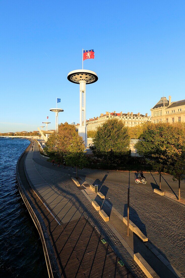 France, Rhône, Lyon, 7th district, La Guillotière district, Karen Blixen riverbank on the Rhone, Tony Bertrand Nautical Center