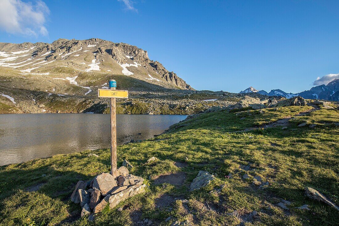 France, Hautes Alpes, Nevache, La Clarée valley, the Rond Lake (2446m)