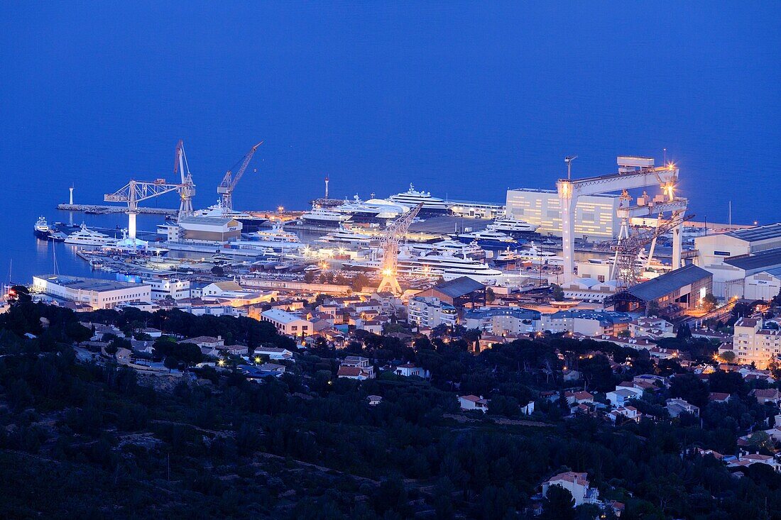 France, Bouches du Rhone, La Ciotat, shipyard