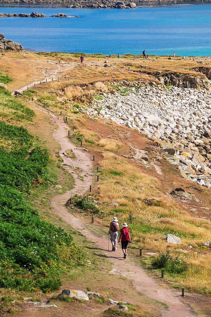 Frankreich, Finistere, Iroise Meer, Porspoder, Wanderung auf der Halbinsel Saint Laurent