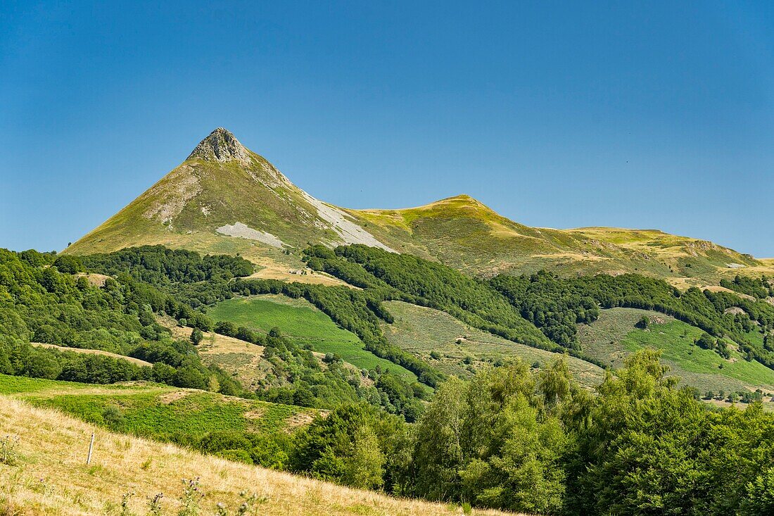 France, Cantal, Mandailles, the Puy Griou