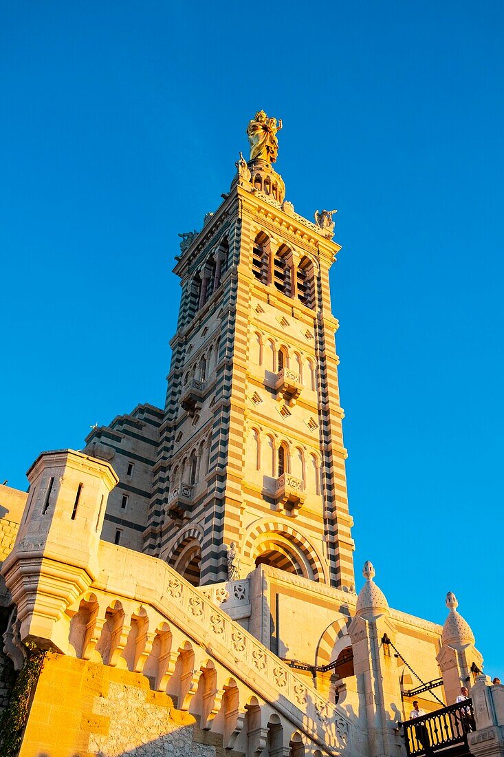 France, Bouches du Rhone, Marseille, the Basilica of Our Lady of the Guard