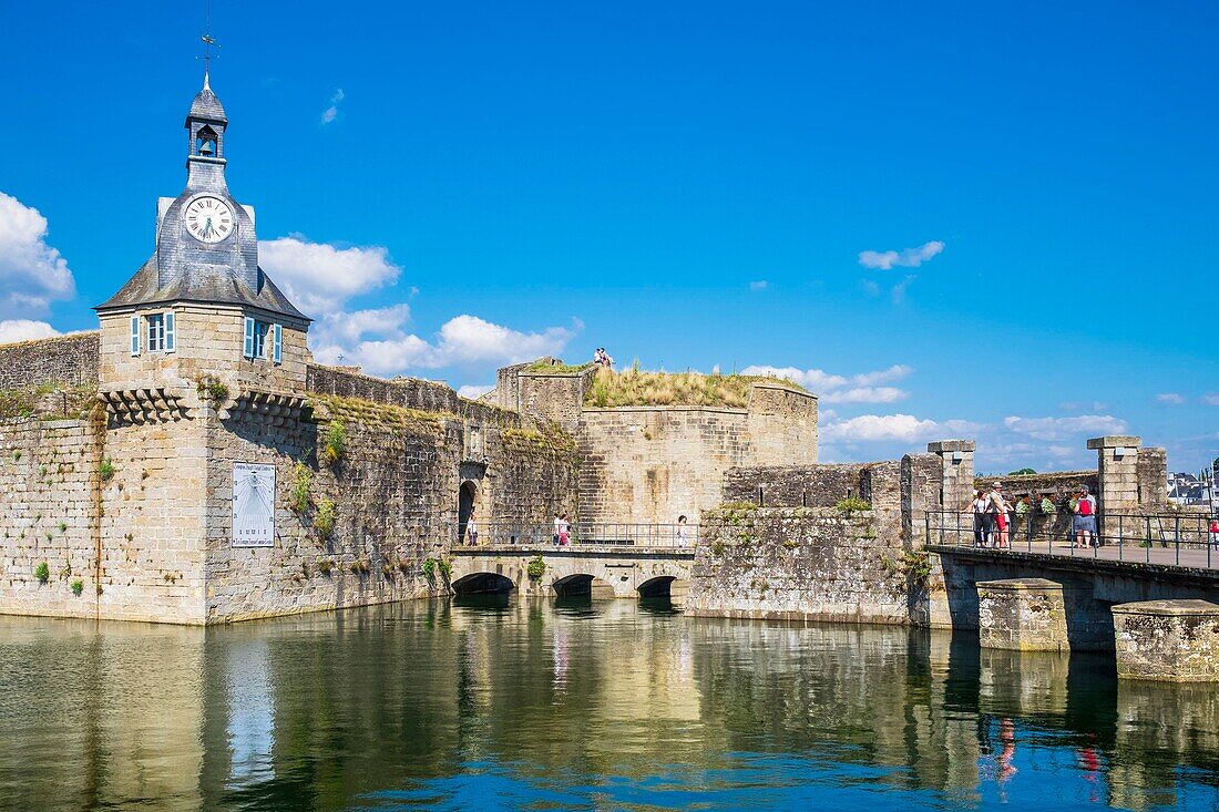 France, Finistere, Concarneau, Walled Town is a fortified town built in the 15th and 16th century modified by Vauban in the 17th century