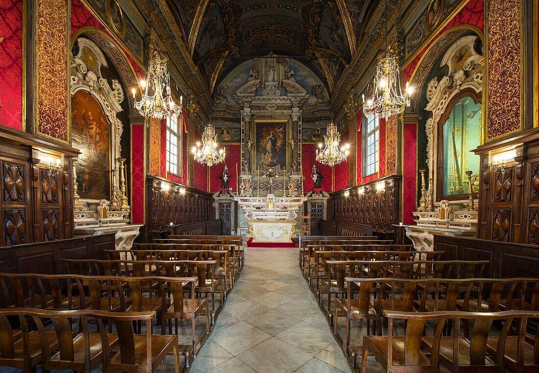 Frankreich, Haute Corse, Bastia, Straße Napoleon, Oratorium Kirche Unbefleckte Empfängnis, das Hauptschiff