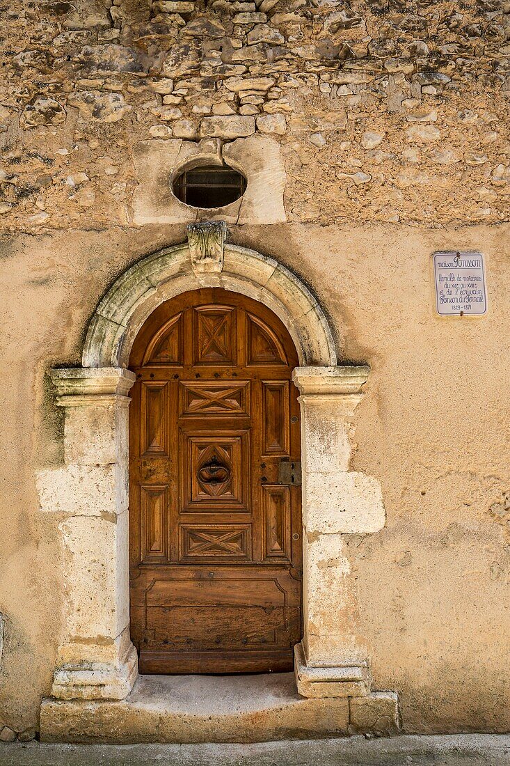 France, Alpes de Haute Provence, Simiane la Rotonde, gateway to the Ponsson family of notaries from the 16th to the 17th centuries and the writer Ponson du Terrail