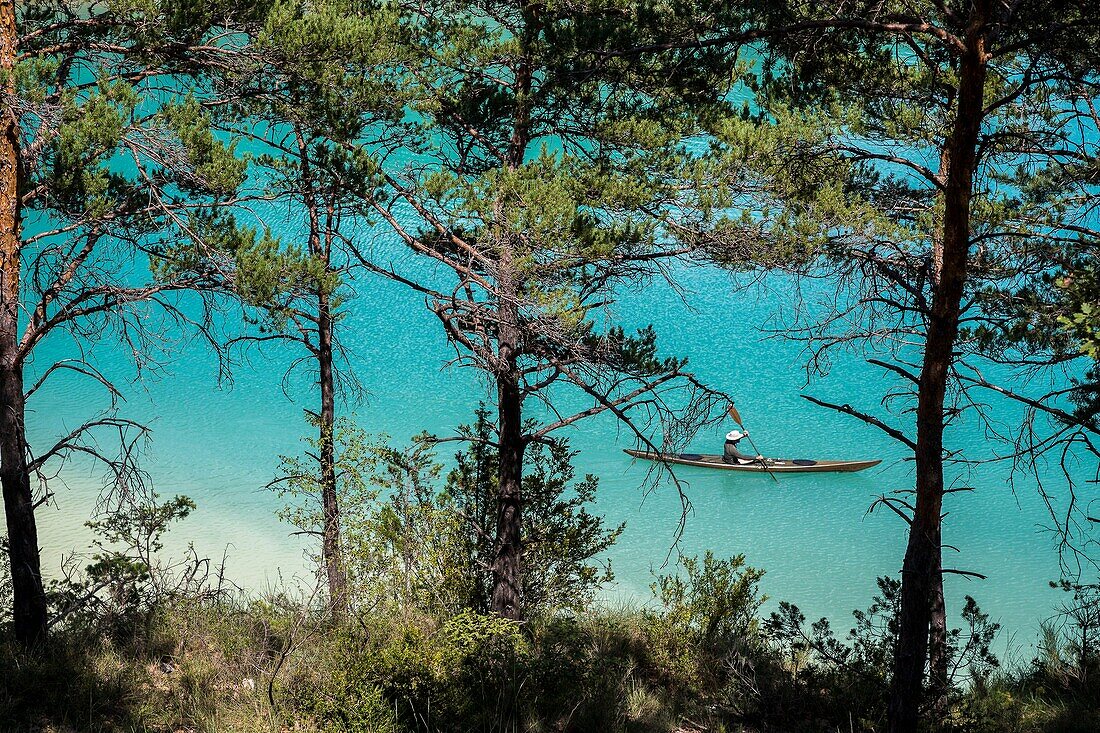 France, Alpes de Haute Provence, Verdon Regional Natural Park, the lake of Sainte Croix du Verdon