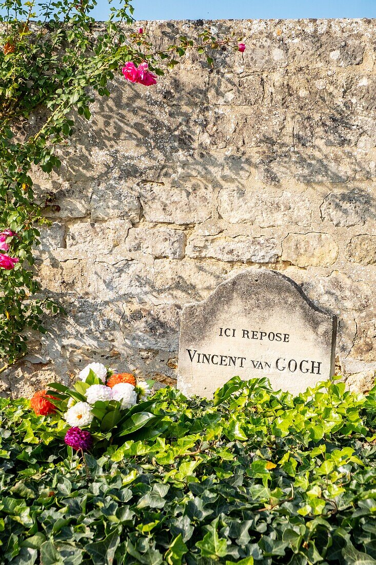 Frankreich, Val d'Oise, Auvers sur Oise, der Friedhof, die Gräber von Vincent und Theodore Van Gogh, Regionalpark des französischen Vexin