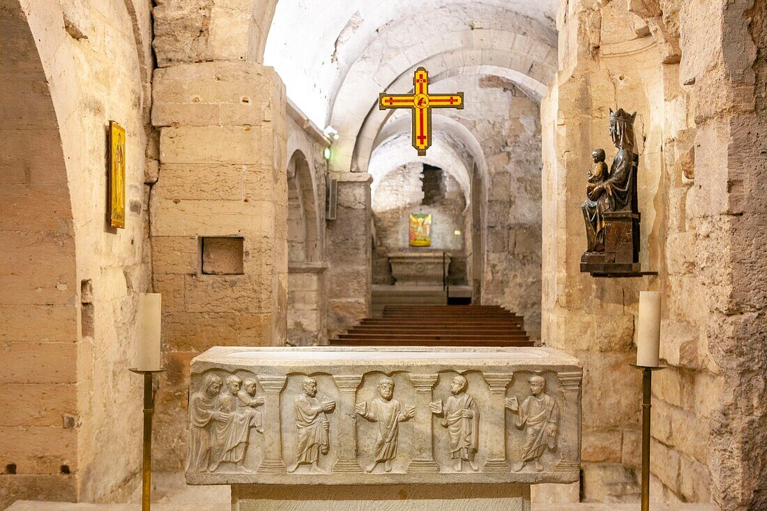 Frankreich, Bouches du Rhone, Marseille, die Abtei Saint Victor, die Krypta