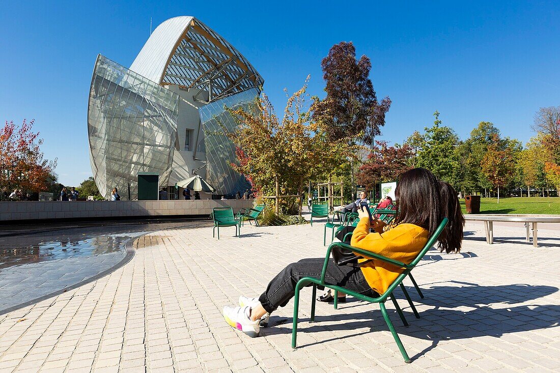 Frankreich, Paris, Bois de Boulogne, Fondation Louis Vuitton von Frank Gehry