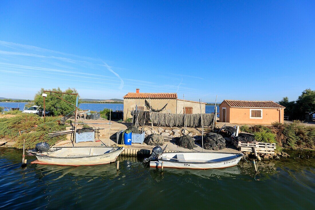 Frankreich, Herault, Villeneuve les Maguelone, Rhone-Kanal bei Sete